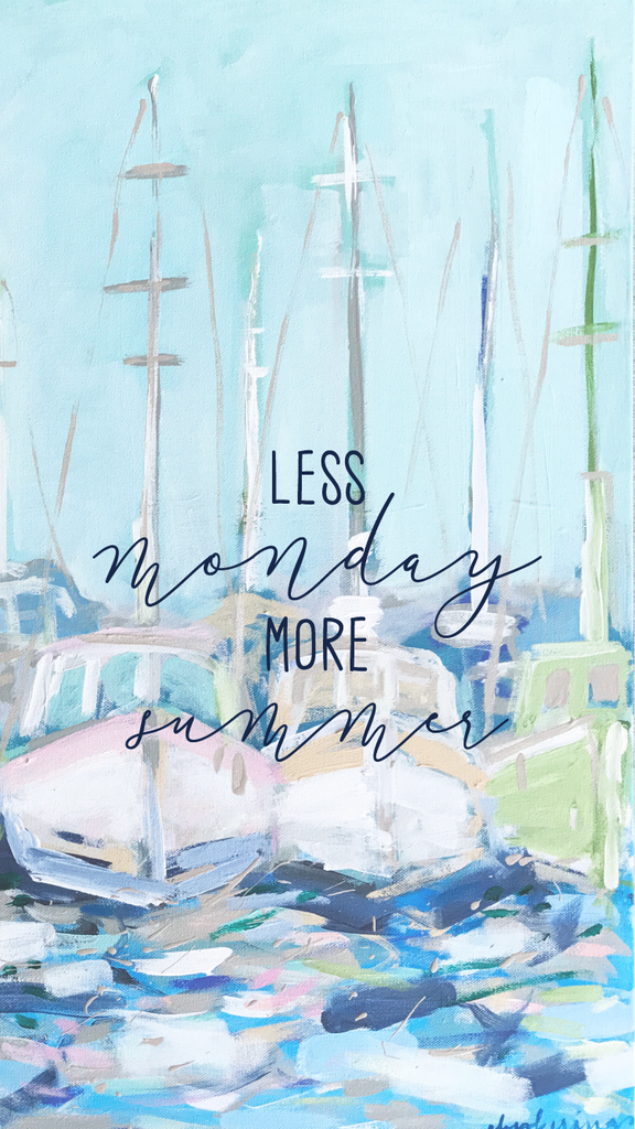 "Less Monday More Summer" Lock Screen
