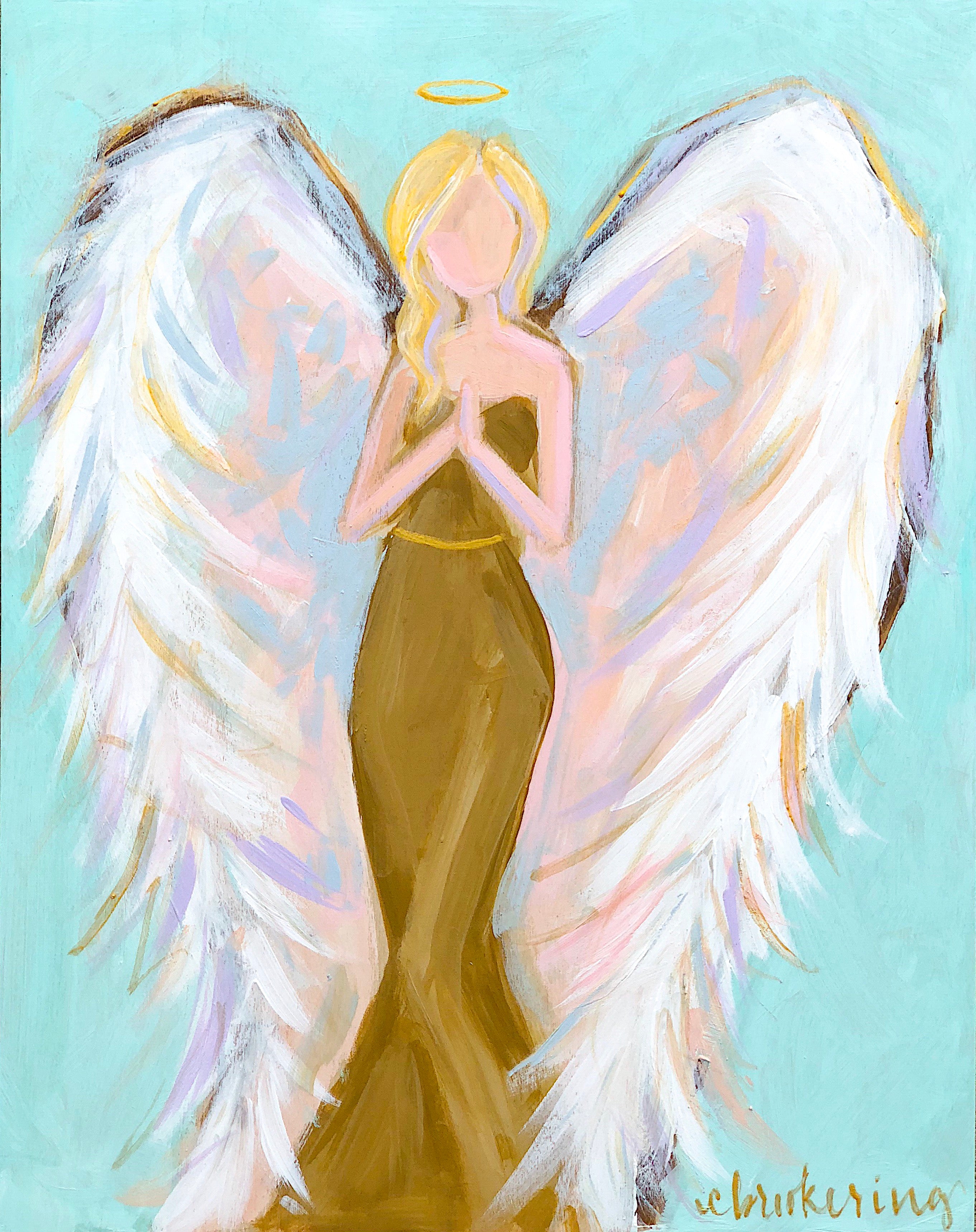 simple angel painting